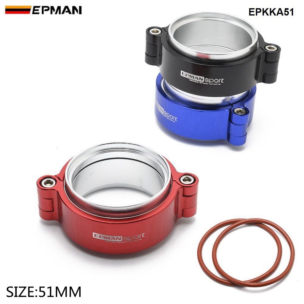 EPMAN - HD Clamp System Assembly Exhaust V-band Clamp Anodized For 2" OD Turbo / Intercooler Pipe EPKKA51
EPMAN - HD Clamp System Assembly Exhaust V-band Clamp Anodized For 2" OD Turbo / Intercooler Pipe EPKKA51