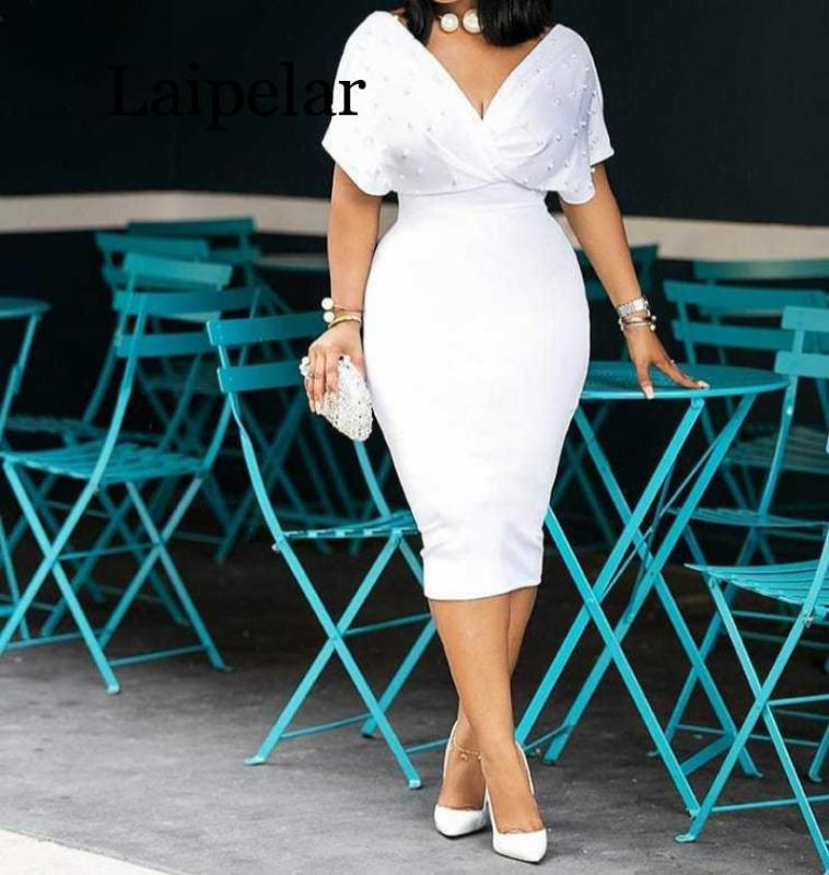 Laipelar 2020 High Quality Slim Fashion Women Dress Solid Deep V-Neck Half Sleeve Beading Autumn Midi Dress, Black
Laipelar 2020 High Quality Slim Fashion Women Dress Solid Deep V-Neck Half Sleeve Beading Autumn Midi Dress, Black