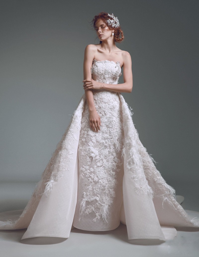 2019 Ashi Studio Prom Dresses Strapless Lace Beads Feather Backless Evening Gowns Custom Formal Party Dress Vestido De Festa