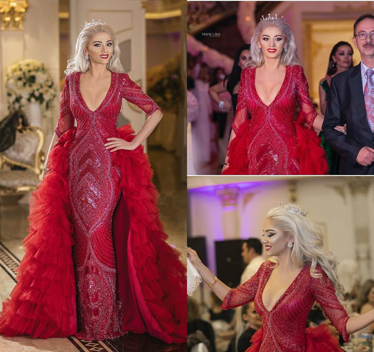 2019 Red Gorgeous Mermaid Evening Dresses With Detachable Overskirts V Neck Lace Beads Prom Dress Arabic Girls Pageant Celebrity Gowns, Light yellow
2019 Red Gorgeous Mermaid Evening Dresses With Detachable Overskirts V Neck Lace Beads Prom Dress Arabic Girls Pageant Celebrity Gowns, Light yellow