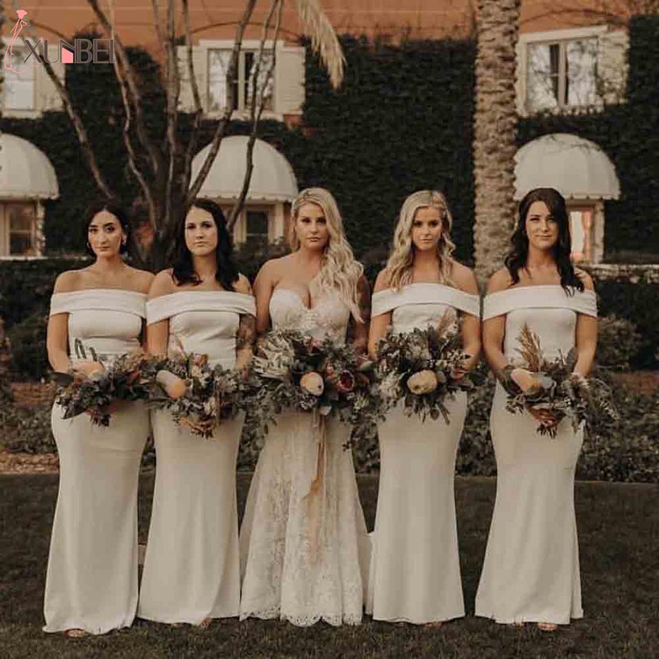 Mermaid Bridesmaid Dresses For Party Dresses Boat Neck Party Dresses Vestidos De Fiesta De Noche Off Shoulder