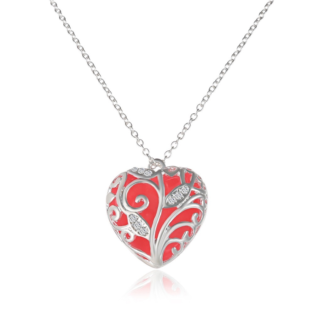 New Glow In The Dark necklace Chocker Locket Silver Hollow Glowing Stone Pendant Stainless Steel Chain Necklace For Women
New Glow In The Dark necklace Chocker Locket Silver Hollow Glowing Stone Pendant Stainless Steel Chain Necklace For Women