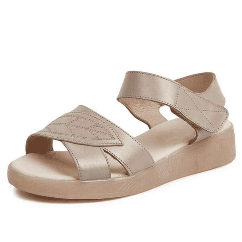 Hot 2020 New Summer Top Soft Cowhide Genuine Leather Women Sandals Comfort Non-slip Wedge Sandals Concise Fashion Casual, Black
Hot 2020 New Summer Top Soft Cowhide Genuine Leather Women Sandals Comfort Non-slip Wedge Sandals Concise Fashion Casual, Black