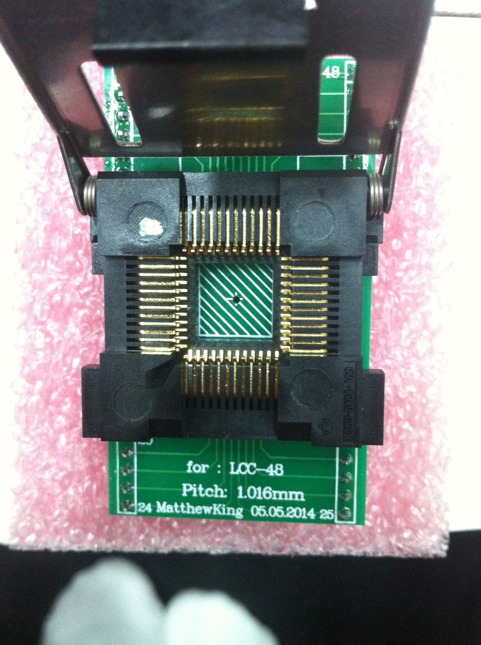LCC48 TO DIP Programming Adapter YAMAICHI IC53-0484-100 IC Test Socket LCC48P 1.01mm Pitch Burn in Socket - view 4