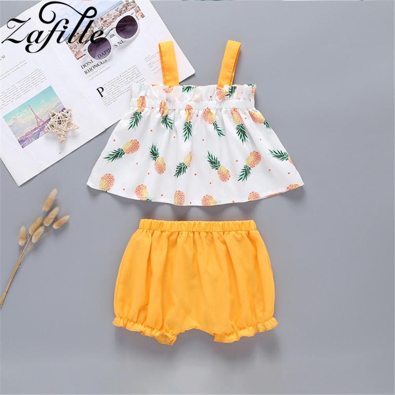 ZAFILLE New Girls Clothing Summer Toddler Pineapple Printed Infant Outfits Sets Sleeveless Baby Girls Clothes 2Pcs Kids Clothes, Yellow
ZAFILLE New Girls Clothing Summer Toddler Pineapple Printed Infant Outfits Sets Sleeveless Baby Girls Clothes 2Pcs Kids Clothes, Yellow