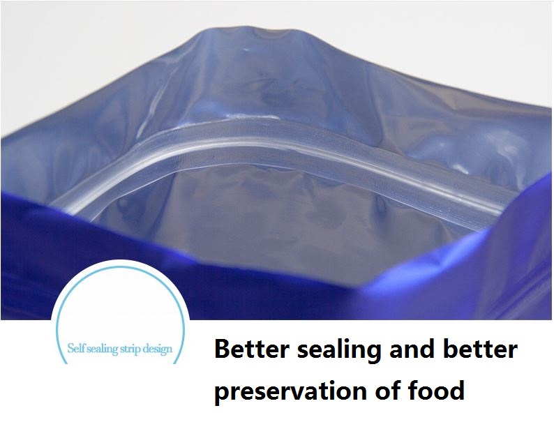 20*30+5cm Color Aluminum Foil Bag Aluminized Tea Bag Packaging Stand-up pouch 16silk