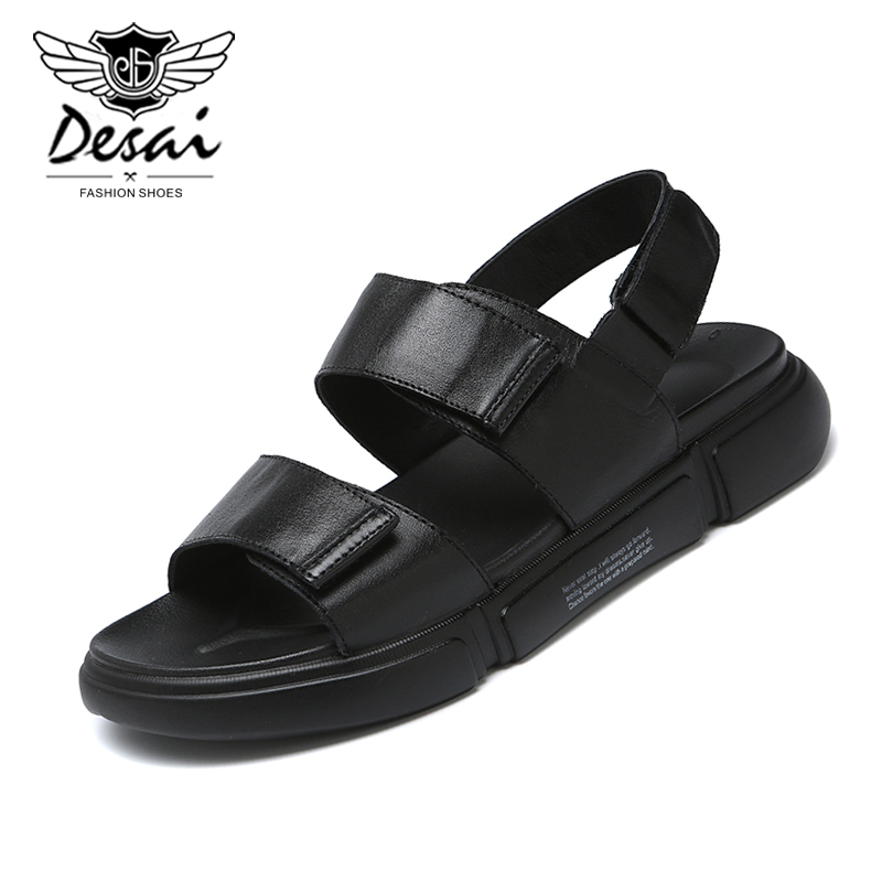 2020 Men's Summer Frst Layer Leather Sandals Fashion Black Genuine Leather Sandals Outdoor Beach Shoes Men Breathable Slippers
2020 Men's Summer Frst Layer Leather Sandals Fashion Black Genuine Leather Sandals Outdoor Beach Shoes Men Breathable Slippers