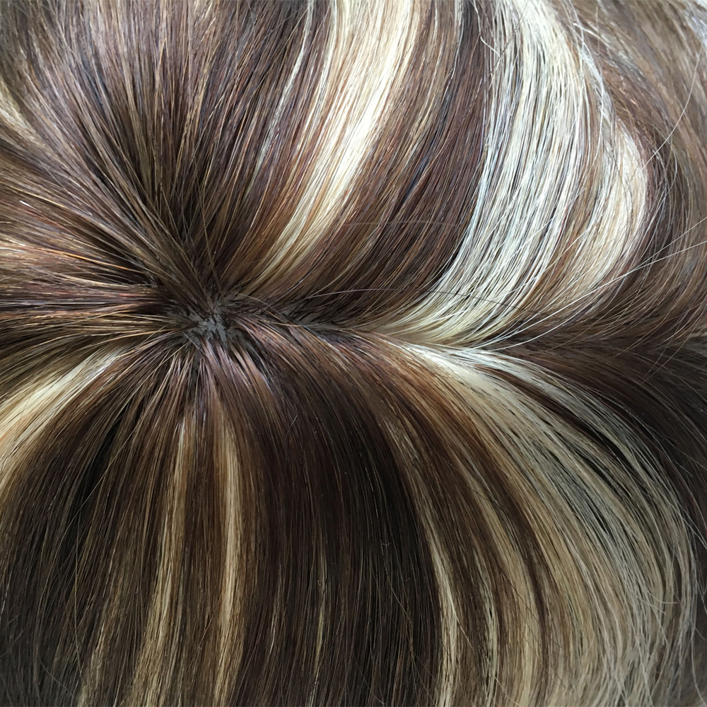 5X6Iinch Women Topper Human Hair Toupee for Women Silk Base Real Human Hair Length 8-26Inch Piano Color 4/27 touper