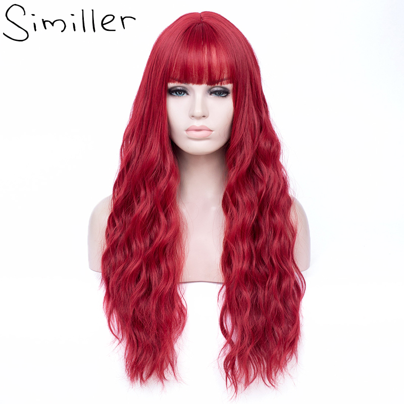 Similler Women Water Wave Synthetic Hair Wigs High Temperature Fiber Long Cosplay Wig with Bangs, Red
Similler Women Water Wave Synthetic Hair Wigs High Temperature Fiber Long Cosplay Wig with Bangs, Red