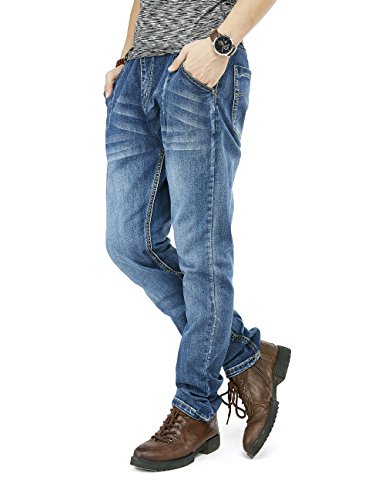 PY BIGG Mens Jeans Regular Fit Big Tall Jogger Pants Stretch Casual Workwear Elastic Waist Plus Size