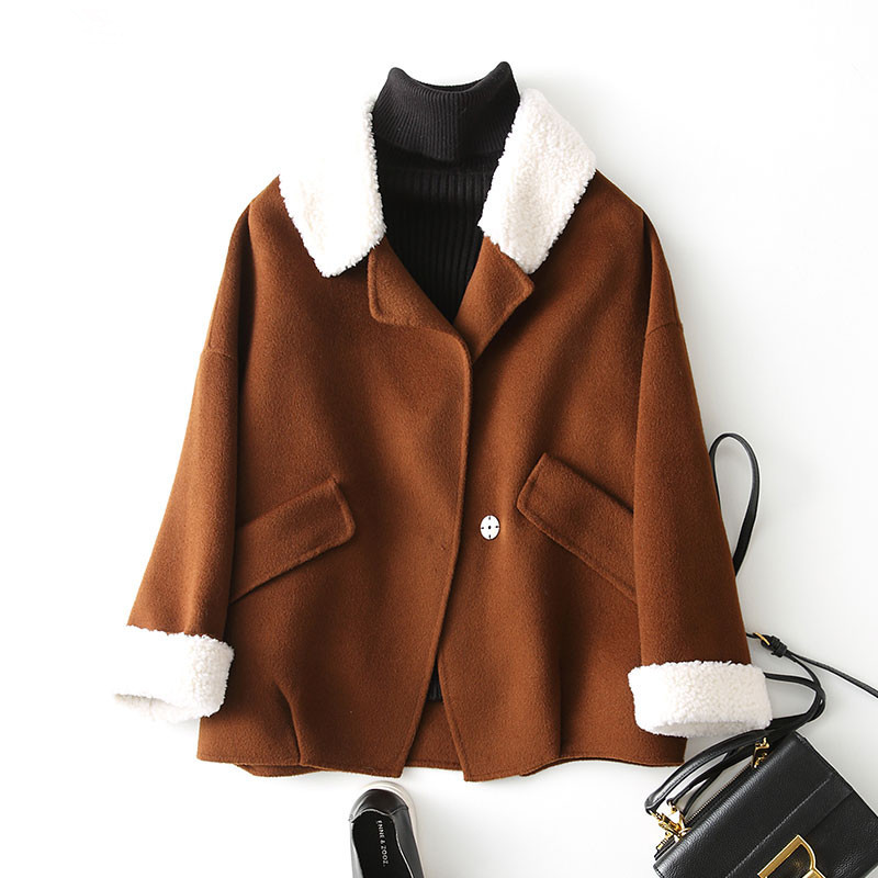 4040 Autumn Winter 300% Wool Coat Women Double Wool Coats Short Loose Female Jacket Lamb Collar casacos 37334 WYQ3368, Green picture color
4040 Autumn Winter 300% Wool Coat Women Double Wool Coats Short Loose Female Jacket Lamb Collar casacos 37334 WYQ3368, Green picture color