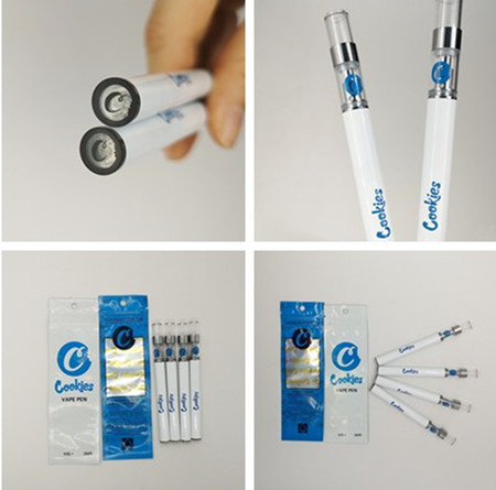 Cookies Disposable Vape Pen Packaging 0.5ml Empty Vape Cartridges Ceramic Coil Atomizers 280mAh Battery E Cigarettes Starter Kits Vaporizers
Cookies Disposable Vape Pen Packaging 0.5ml Empty Vape Cartridges Ceramic Coil Atomizers 280mAh Battery E Cigarettes Starter Kits Vaporizers