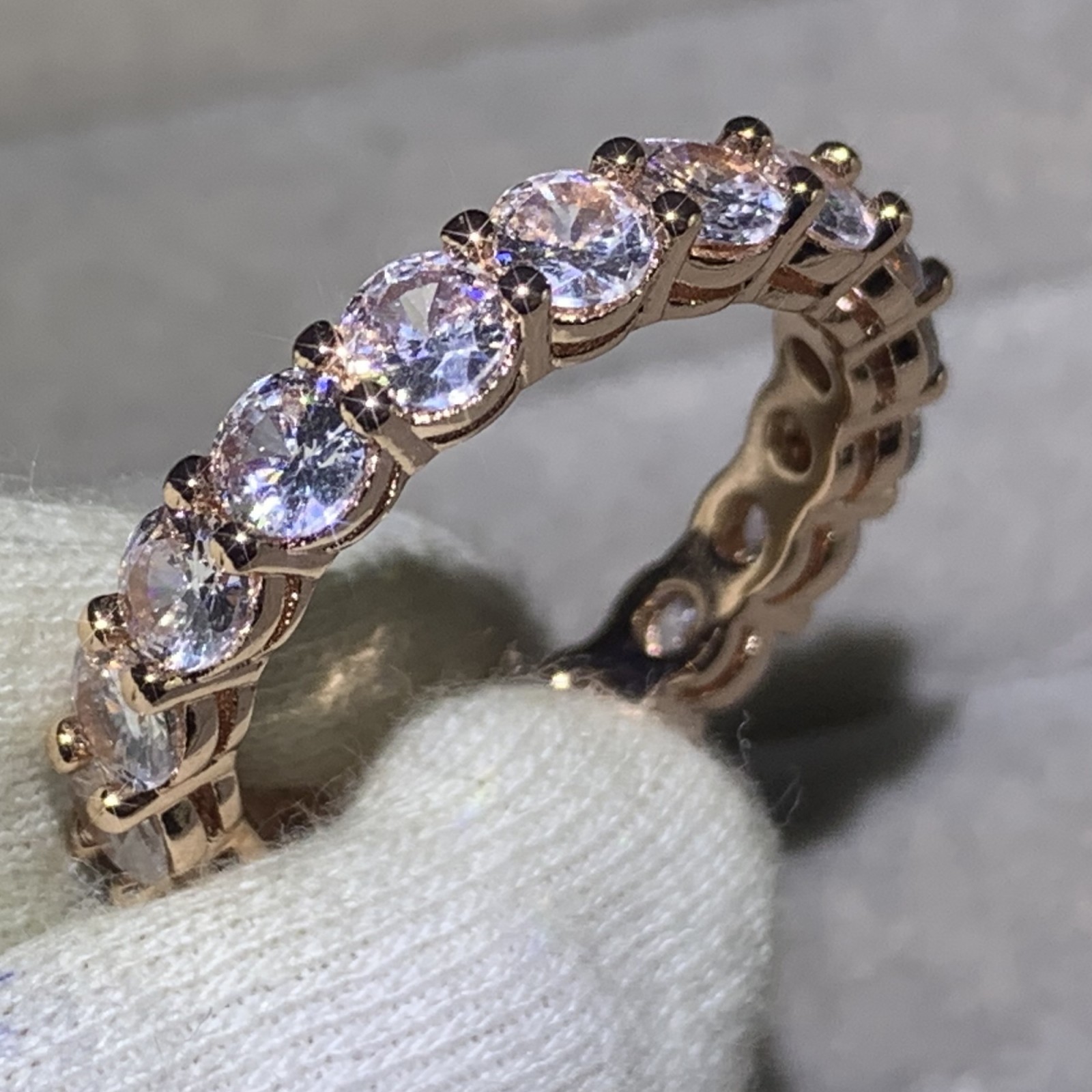 Stunning Sterg Sier & Rose Gold Fill Couple Rings Set - 2024