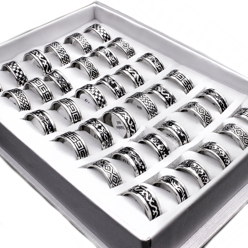 2020 Newest Mix Style Boho Stainless Steel Men Ring Men Anillos Fashion Width 8mm Bulk Punk Rings Jewelry for Women anillos mujer
2020 Newest Mix Style Boho Stainless Steel Men Ring Men Anillos Fashion Width 8mm Bulk Punk Rings Jewelry for Women anillos mujer