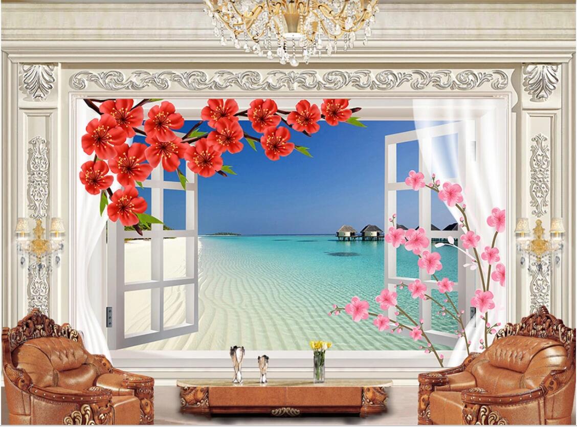 3d room wallpaper custom photo mural 3D stereo window, sea view, peach blossom living room, TV background wall wallpaper for walls 3 d, Non-woven fabric
3d room wallpaper custom photo mural 3D stereo window, sea view, peach blossom living room, TV background wall wallpaper for walls 3 d, Non-woven fabric