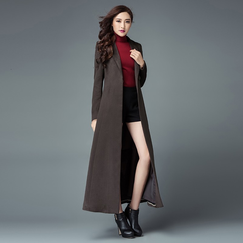High Quality Women Winter Maxi Long Wool Windbreaker Trench Coat Single Botton Turn Down Collar Office Lady Woolen Blends Coats
High Quality Women Winter Maxi Long Wool Windbreaker Trench Coat Single Botton Turn Down Collar Office Lady Woolen Blends Coats