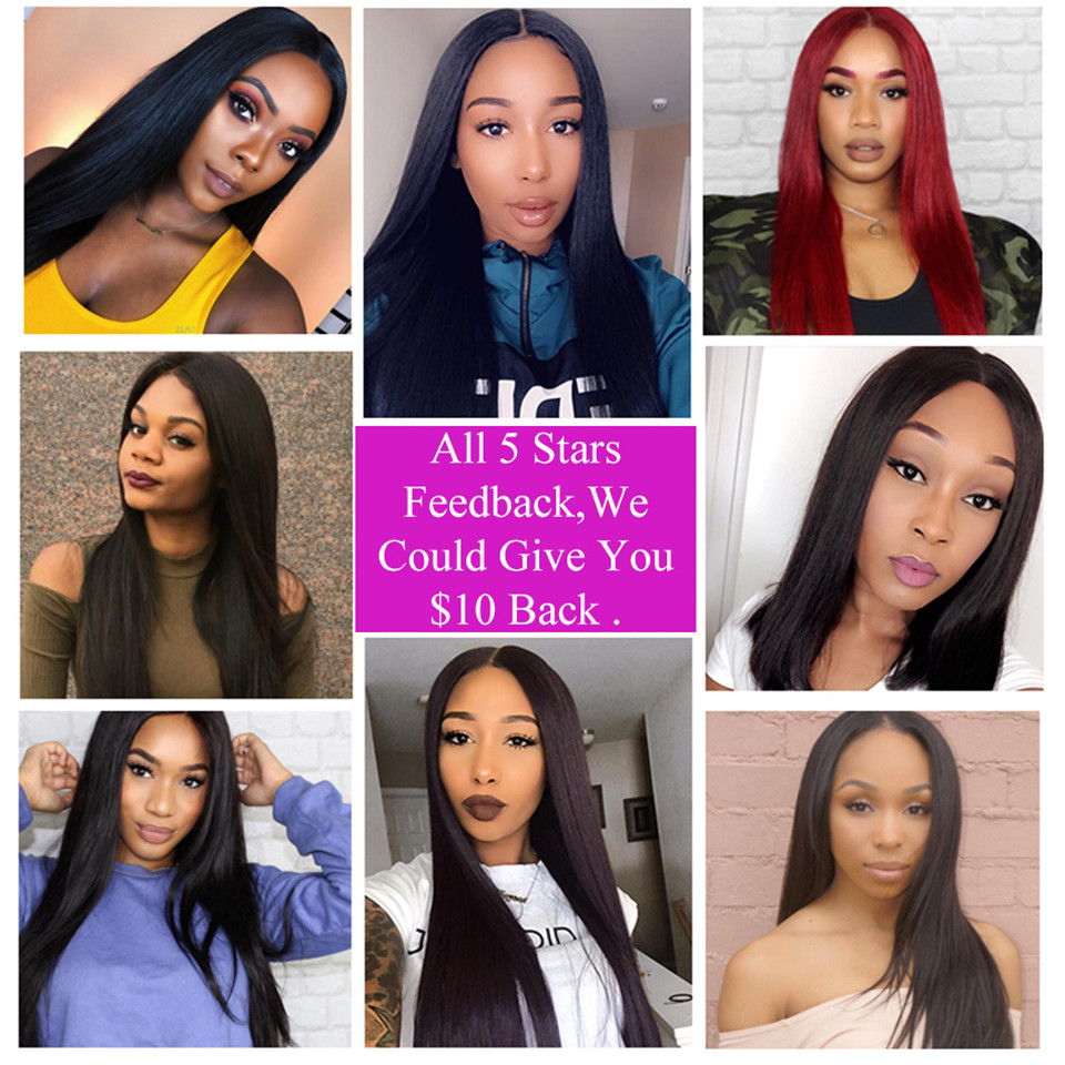 Human Hair Lace Front Wig With Bangs Straight Human Frontal Closure Wigs For Black Women