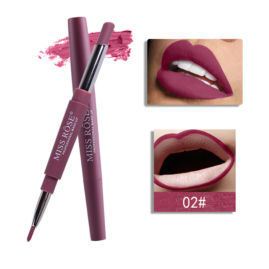 8 Colors Double-end Lipstick Long Lasting Waterproof Matte Lipstick Lip Liner for Lip Makeup, No.6
8 Colors Double-end Lipstick Long Lasting Waterproof Matte Lipstick Lip Liner for Lip Makeup, No.6