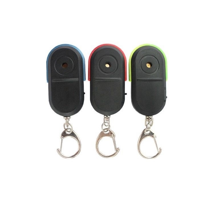 New Arrival Wireless 10m Anti-Lost Alarm Key Finder Locator Keychain Whistle Sound Control LED Light Mini Anti Lost Key Finder