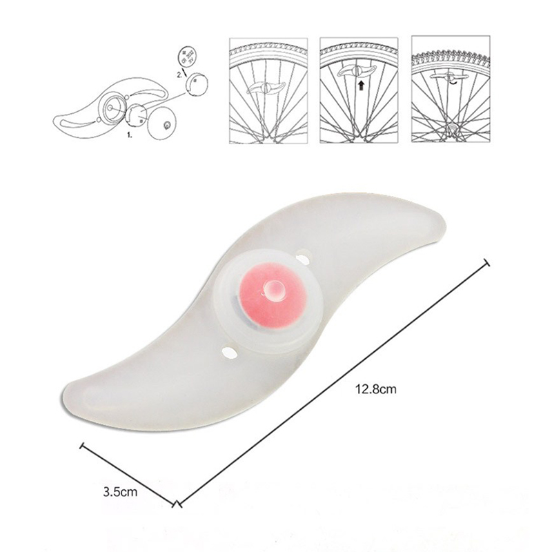 Waterproof Bike LED Spoke Lights - Multicolor Flashing Accessory for Safe Riding