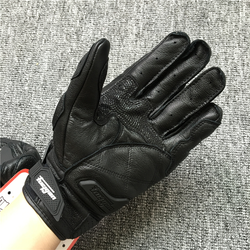 Furygan AFS6 Classic Black White Winter Men039s Motorcycle Gloves Windproof Racing Leather Guantes Carbon Protection Moto Glove