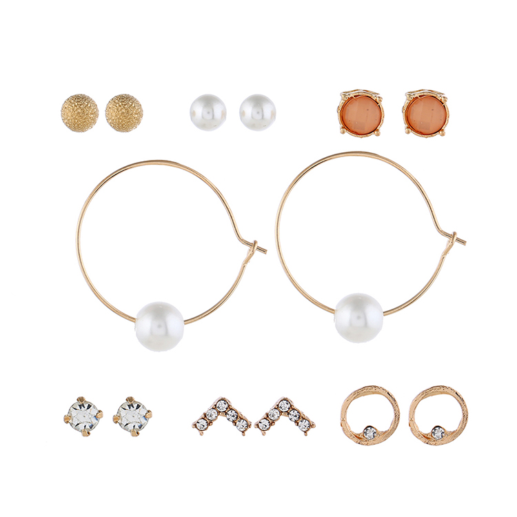 Earrings Jewelry New Fashion Women Rhinestone Resin Flower Water Drop Style 6-piece Set Alloy Stud Earrings
Earrings Jewelry New Fashion Women Rhinestone Resin Flower Water Drop Style 6-piece Set Alloy Stud Earrings