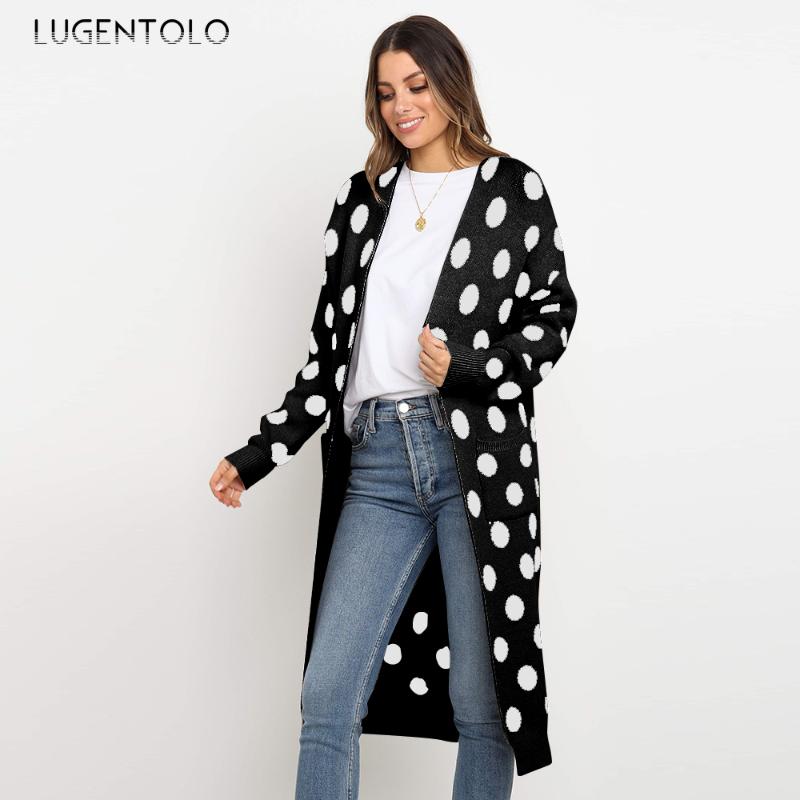 Lugentolo Sweater Women Cardigan Autumn Winter Loose Tricolor Wave Point Pocket Fashion Casual Long Sleeve Female Sweaters, Khaki
Lugentolo Sweater Women Cardigan Autumn Winter Loose Tricolor Wave Point Pocket Fashion Casual Long Sleeve Female Sweaters, Khaki