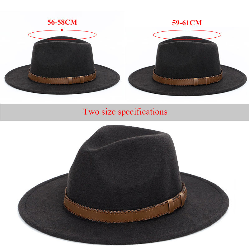 super wide brim fedora ,Wool Pork Pie Boater Flat Top Hat For Women's Men's Felt Wide Brim vintage hat Fedoras Gambler Hat D19011102