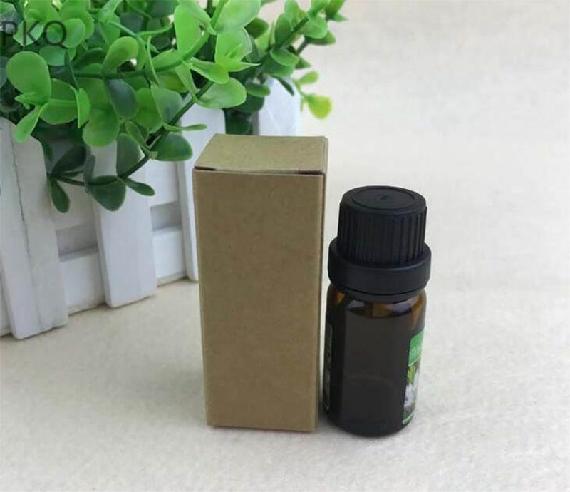 100pcs Gift Wrap 10ml/20ml/30ml/50ml/100ml White Black Kraft Paper packaging Box Dropper Bottle Cosmetics Party Gift tubes cardboard Boxes