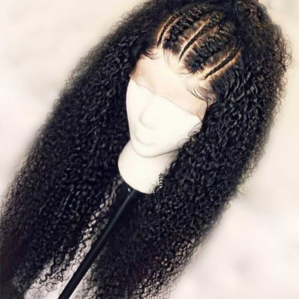 360 Lace Frontal Curly Human Hair Wigs 130% Density Brazilian Deep Wig with Baby hairs for Black Women 18 inch, Natural Color diva1