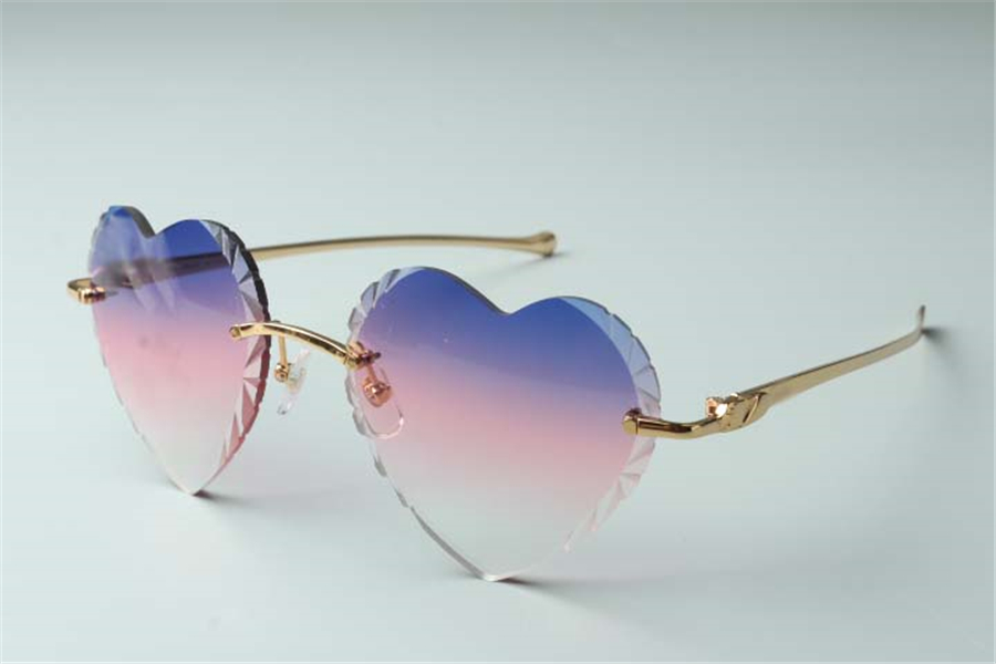 Best-selling Direct sales high-quality new heart shaped cutting lens sunglasses 8300687, metal leopard temples size: 58-18-140mm
Best-selling Direct sales high-quality new heart shaped cutting lens sunglasses 8300687, metal leopard temples size: 58-18-140mm