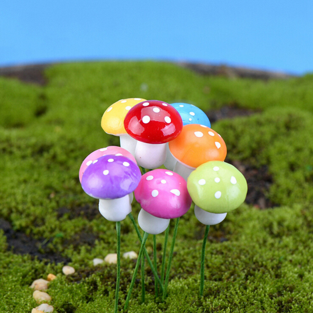 Artificial colorful mini Mushroom Resin Crafts Terrarium Figurines Fairy Garden Miniatures Party Garden Ornament Decorations
Artificial colorful mini Mushroom Resin Crafts Terrarium Figurines Fairy Garden Miniatures Party Garden Ornament Decorations