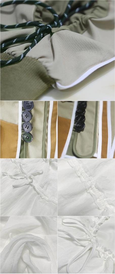 winter trendy Ladies jacket runway tops coat windbreaker patchwork cotton Army green irregular vintage lace up corset jacket