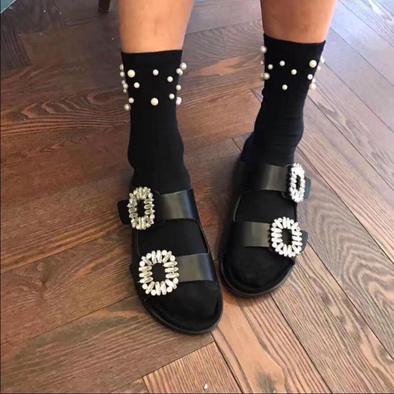 Koovan Women's Slipper 2020 New Women Fashion Crust Buckle Rhinestone Lazy Slipper Belt Girls Shoes Ladies Summer Sandals, Black
Koovan Women's Slipper 2020 New Women Fashion Crust Buckle Rhinestone Lazy Slipper Belt Girls Shoes Ladies Summer Sandals, Black