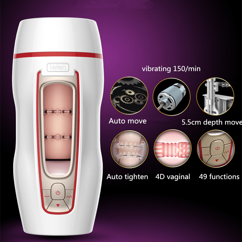 Leten Automatic Male Masturbator Pussy Cup Pocket Artificial Vagina 49 Modes Strong Vibrator Masturbation Sex Toy For Man S919 - view 4
