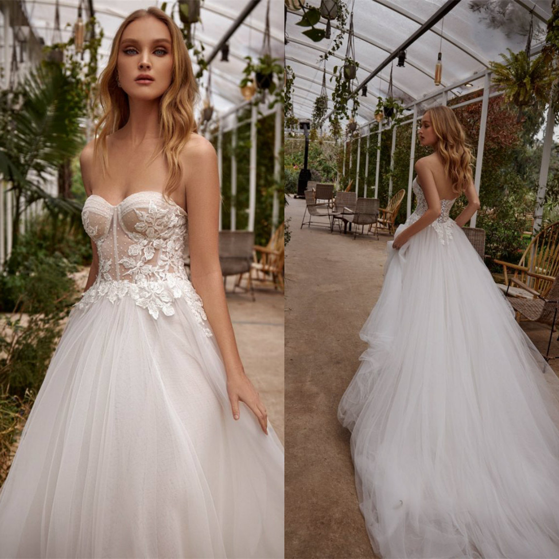 Julie Vino 2020 Wedding Dresses Sweetheart Lace Appliques Beads Bridal Gowns Sexy Lace-up Back Sweep Train A-Line Wedding Dress, Custom made from color chart
Julie Vino 2020 Wedding Dresses Sweetheart Lace Appliques Beads Bridal Gowns Sexy Lace-up Back Sweep Train A-Line Wedding Dress, Custom made from color chart