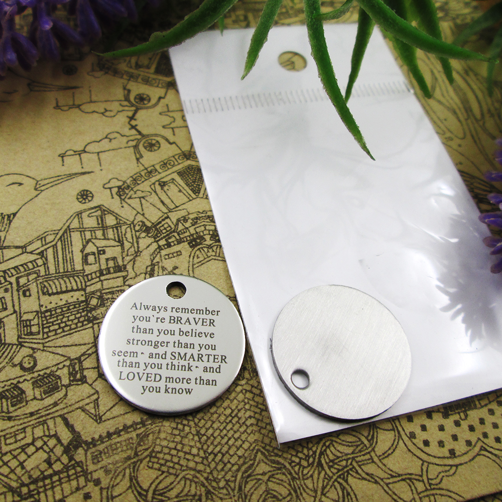 40pcs--"Always remember you are BRAVER"stainless steel charms more style for choosing DIY Charms pendants for necklace
40pcs--"Always remember you are BRAVER"stainless steel charms more style for choosing DIY Charms pendants for necklace