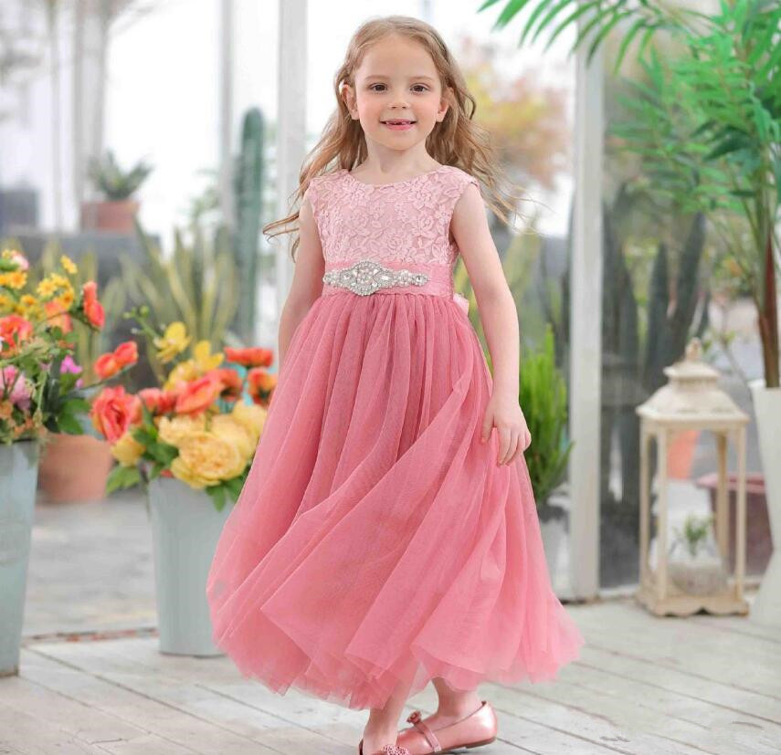 New Flower Girl's Dresses Lace Applique Crystal Sash Dance Floor Length Girl's Communion Dress Birthday Party Pageant Dresses A76, Brown
New Flower Girl's Dresses Lace Applique Crystal Sash Dance Floor Length Girl's Communion Dress Birthday Party Pageant Dresses A76, Brown