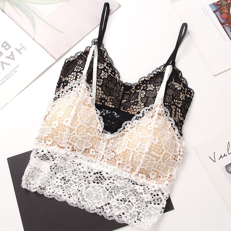 Women Sexy Lingerie Lace V Neck Floral Tank Camis Underwear Lace Crop Camisole Top, Black
Women Sexy Lingerie Lace V Neck Floral Tank Camis Underwear Lace Crop Camisole Top, Black