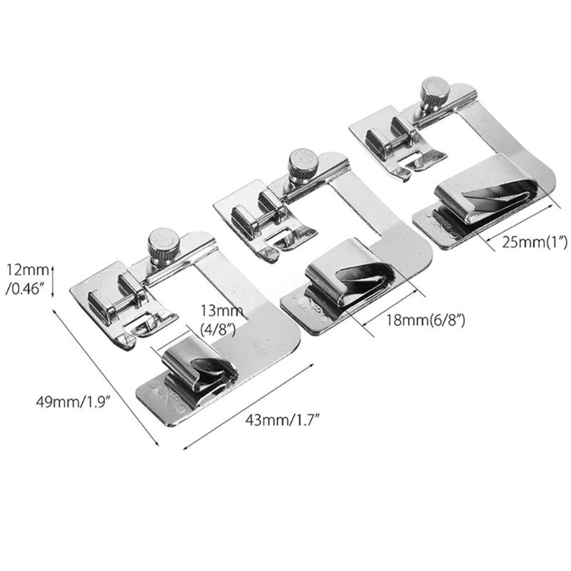 3Pcs Wide Foot Set Hemmer Adjustable Rolled Hem Snap-On Presser For Domestic Sewing Accessories Presser Feet Kit
3Pcs Wide Foot Set Hemmer Adjustable Rolled Hem Snap-On Presser For Domestic Sewing Accessories Presser Feet Kit