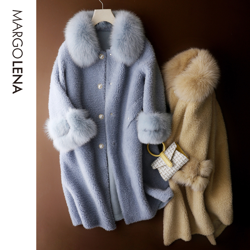 Real Fur Coat Female Long Vintage Fur Collar Sheep Shearing Jacket Women Autumn Winter Clothes 2019 Korean 100% Wool Top 073, Blue
Real Fur Coat Female Long Vintage Fur Collar Sheep Shearing Jacket Women Autumn Winter Clothes 2019 Korean 100% Wool Top 073, Blue