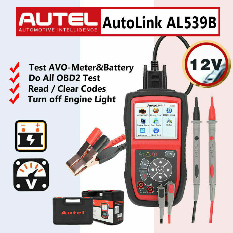 Autel AutoLink AL539B OBDII scanner automotive Electrical Test Tool OBD 2 car diagnostic code reader battery tester PK al539
Autel AutoLink AL539B OBDII scanner automotive Electrical Test Tool OBD 2 car diagnostic code reader battery tester PK al539