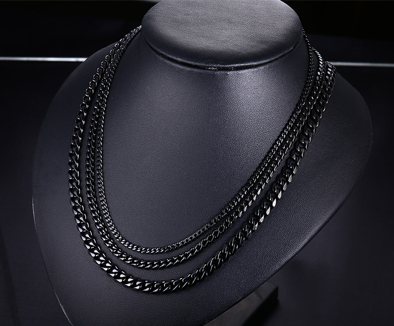 Designer Chain Fashion Jewelry Stainless steel Men Women Necklaces 8k Gold Titanium Necklace Male Chains Sier Black Color