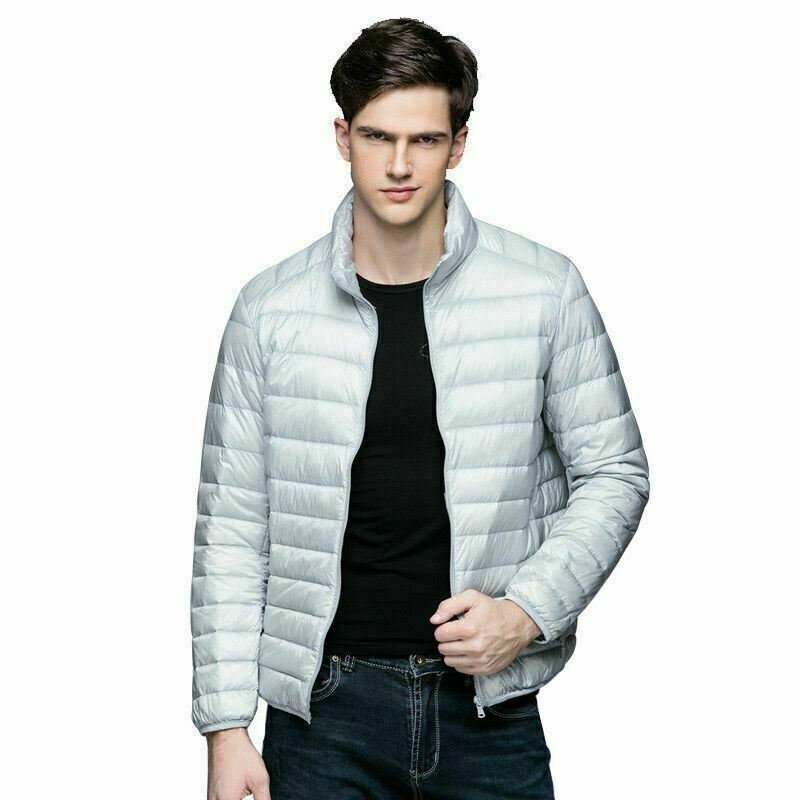 Men's Lightweight 90% Down Jacket Hooded Puffer Parka Coat New coats jackets