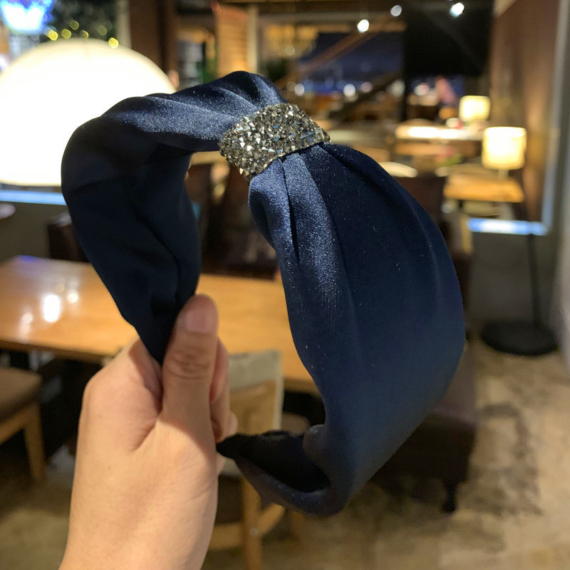 Simple wide edge silk hair hoop female face wash headband non-slip pressure temperament new hair accessories 7 colors