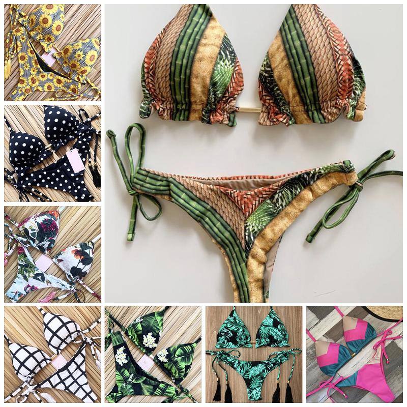 Sexy Halter Swimsuit Push Up 2020 Brazilian Bikini Tropical Plant Print Swimwear String Mini Swimsuit Women Thong Micro Bikini
Sexy Halter Swimsuit Push Up 2020 Brazilian Bikini Tropical Plant Print Swimwear String Mini Swimsuit Women Thong Micro Bikini