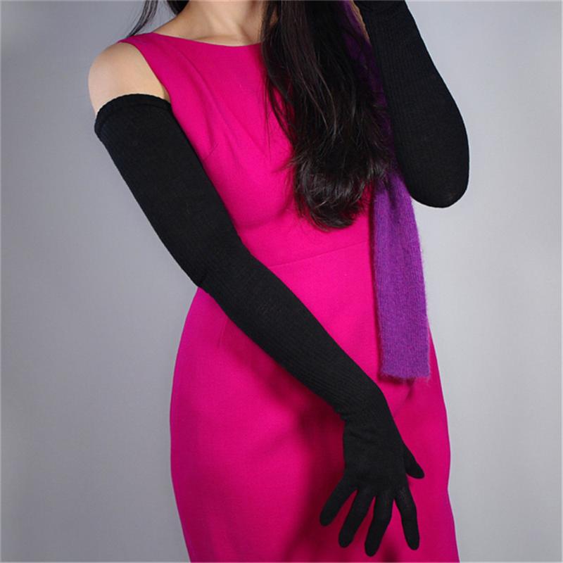 Women Extra Long Wool Gloves 70cm Knitted Five-Finger High Elastic Wool-Containing JK Uniform Warm Black 3-ZZ70-8
Women Extra Long Wool Gloves 70cm Knitted Five-Finger High Elastic Wool-Containing JK Uniform Warm Black 3-ZZ70-8