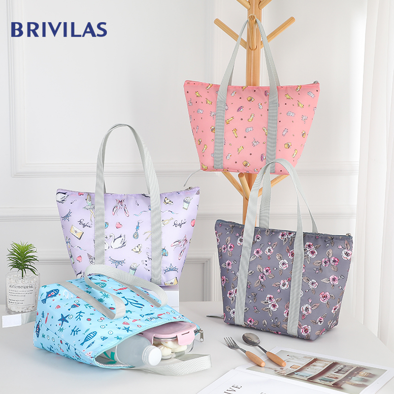 Brivilas print lunch bag women high quality portable cooler bags hand waterproof Picnic travel breakfast box pack kids new, As01-1-04 
Brivilas print lunch bag women high quality portable cooler bags hand waterproof Picnic travel breakfast box pack kids new, As01-1-04