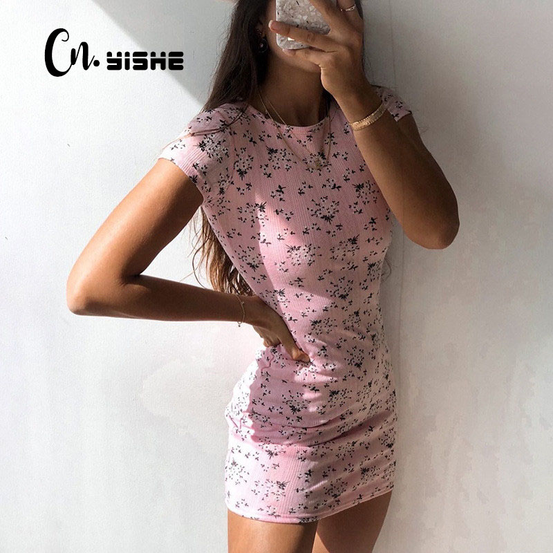 CNYISHE Floral Print Bodycon Dress Women Fashion Summer 2020 Sweet Pink Dresses O-neck Short Sleeve Dress Female Robes Vestidos
CNYISHE Floral Print Bodycon Dress Women Fashion Summer 2020 Sweet Pink Dresses O-neck Short Sleeve Dress Female Robes Vestidos