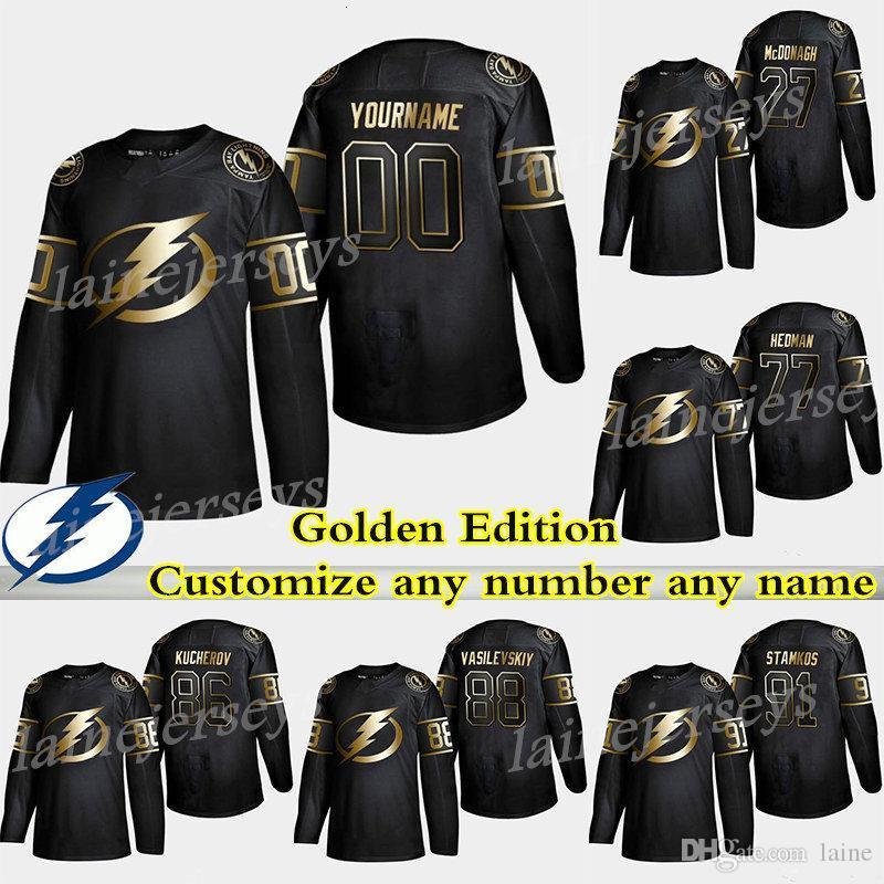 Tampa Bay Lightning Golden Edition 91 Steven Stamkos 77 Victor Hedman Customize any number any name hockey jerseys, Black
Tampa Bay Lightning Golden Edition 91 Steven Stamkos 77 Victor Hedman Customize any number any name hockey jerseys, Black